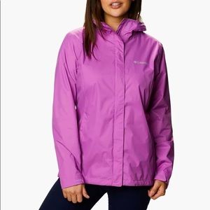 Columbia Arcadia Fuchsia Pink Rain Women’s Rain Jacket- Size Medium